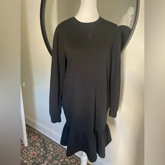 NWT Lauren Ralph Lauren sweatshirt Fleece Drop-Waist Dress size medium - Picture 7 of 8